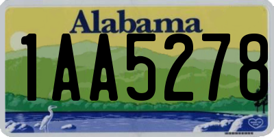 AL license plate 1AA5278