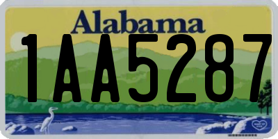AL license plate 1AA5287