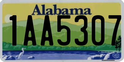 AL license plate 1AA5307
