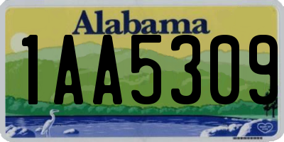 AL license plate 1AA5309