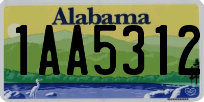 AL license plate 1AA5312