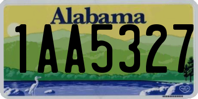 AL license plate 1AA5327
