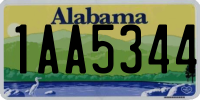 AL license plate 1AA5344