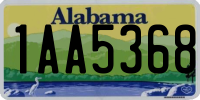AL license plate 1AA5368