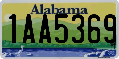 AL license plate 1AA5369