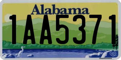 AL license plate 1AA5371