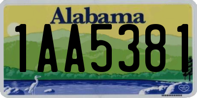 AL license plate 1AA5381