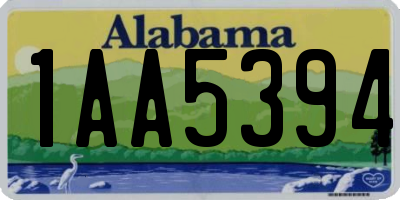 AL license plate 1AA5394