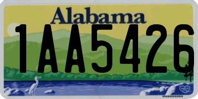 AL license plate 1AA5426