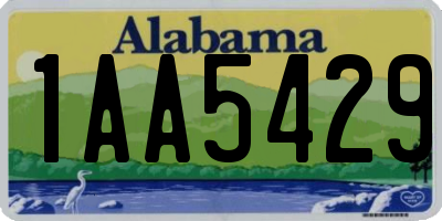 AL license plate 1AA5429