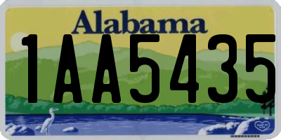AL license plate 1AA5435