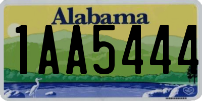 AL license plate 1AA5444