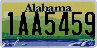 AL license plate 1AA5459