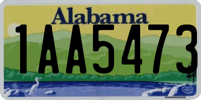 AL license plate 1AA5473