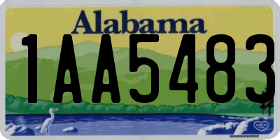 AL license plate 1AA5483