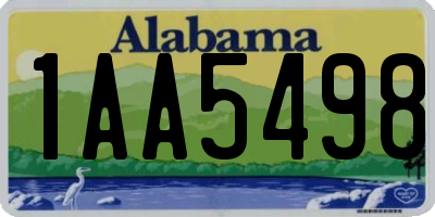 AL license plate 1AA5498