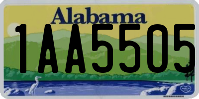 AL license plate 1AA5505