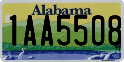 AL license plate 1AA5508