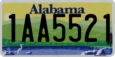 AL license plate 1AA5521
