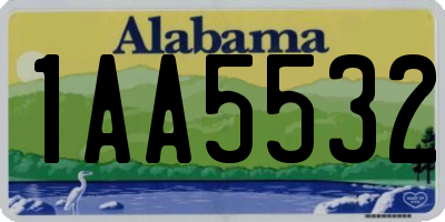 AL license plate 1AA5532
