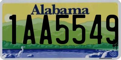AL license plate 1AA5549