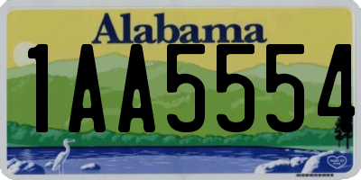 AL license plate 1AA5554