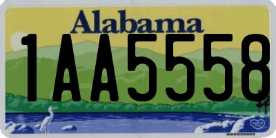 AL license plate 1AA5558