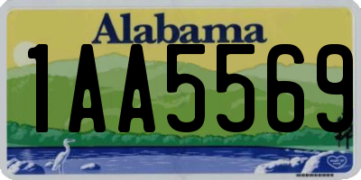 AL license plate 1AA5569