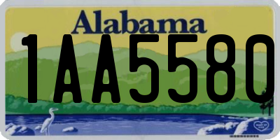 AL license plate 1AA5580