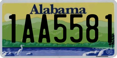 AL license plate 1AA5581