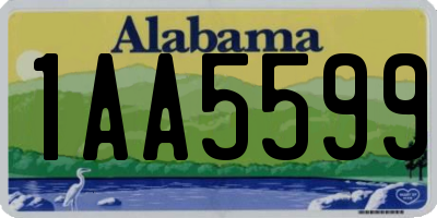 AL license plate 1AA5599