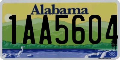 AL license plate 1AA5604