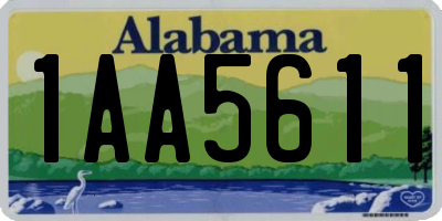 AL license plate 1AA5611