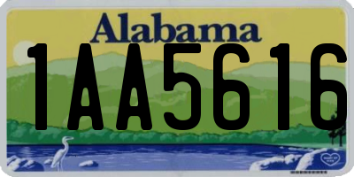 AL license plate 1AA5616