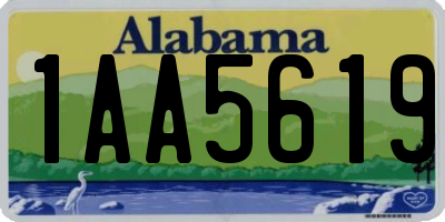 AL license plate 1AA5619