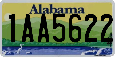 AL license plate 1AA5622