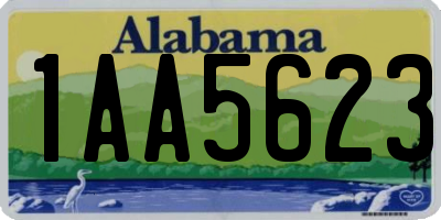AL license plate 1AA5623