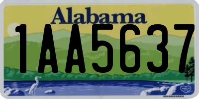 AL license plate 1AA5637