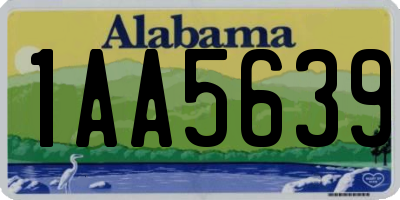 AL license plate 1AA5639