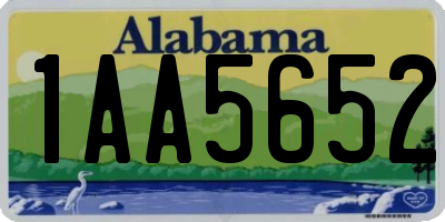 AL license plate 1AA5652