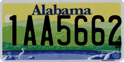 AL license plate 1AA5662