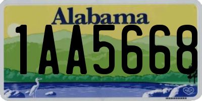 AL license plate 1AA5668