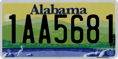 AL license plate 1AA5681