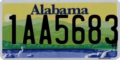 AL license plate 1AA5683