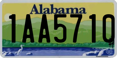 AL license plate 1AA5710