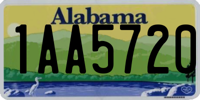 AL license plate 1AA5720