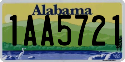 AL license plate 1AA5721