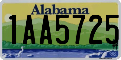 AL license plate 1AA5725