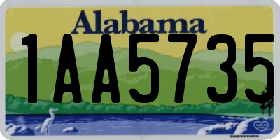 AL license plate 1AA5735