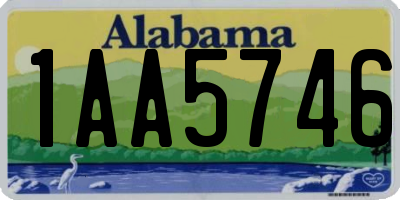 AL license plate 1AA5746